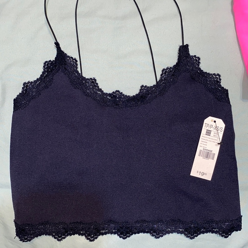 Seamless Lace Trim Tank